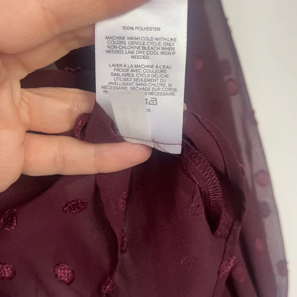 Express Tie Neck Medallion Print Blouse small